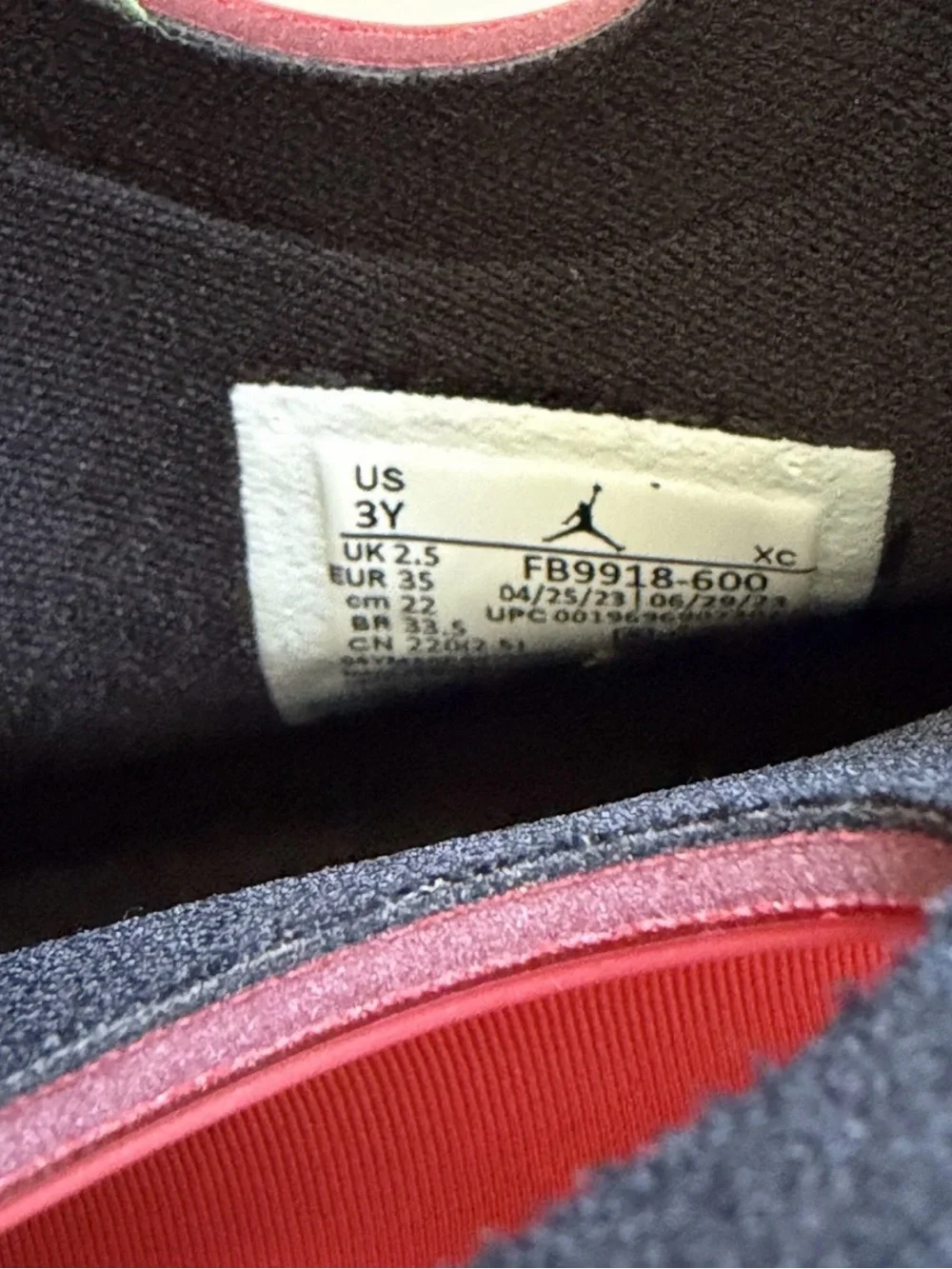 Jordan Kids Red Waterproof Rain Boots with Black Jumpman